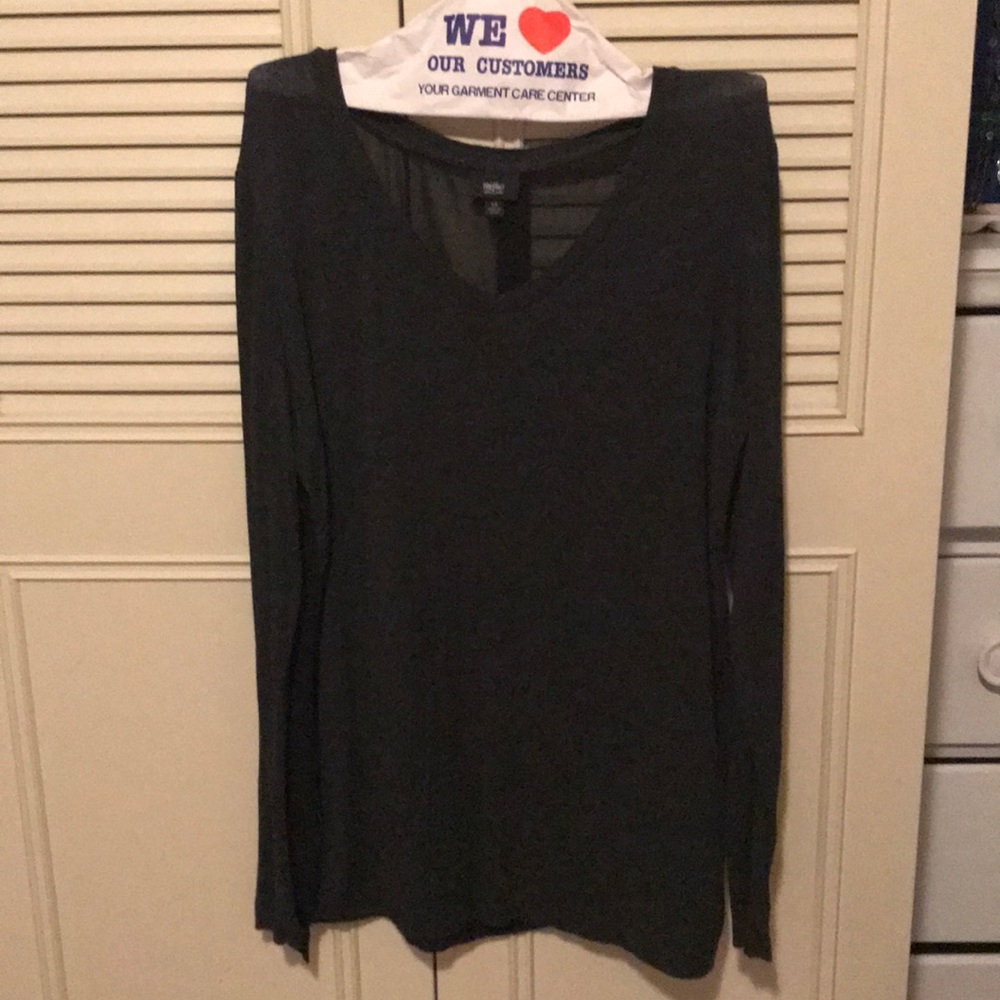 Dark gray and black long sleeve shirt